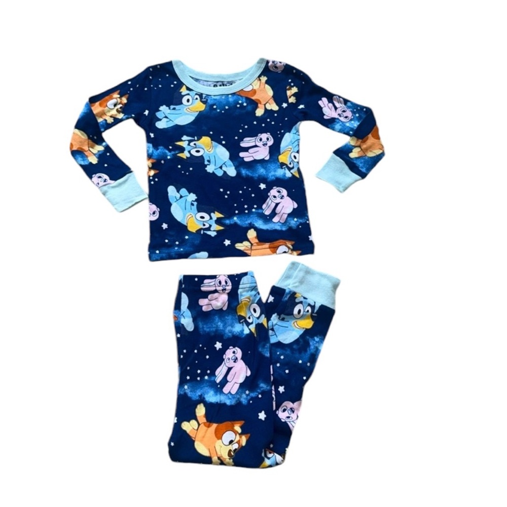 Kids Blue Cartoon Pajama Set